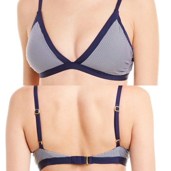 Draper James x Helen Jon Blue White Gingham Two Piece Bikini S Top M Bottom NWT - Picture 15 of 16